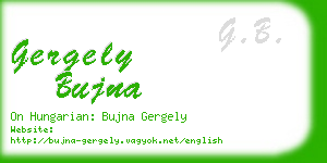 gergely bujna business card